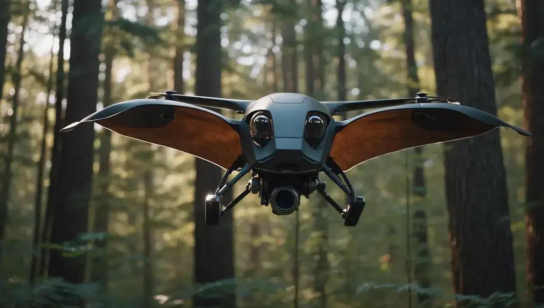 Drone inspirado em esquilo voador revoluciona agilidade e manobrabilidade