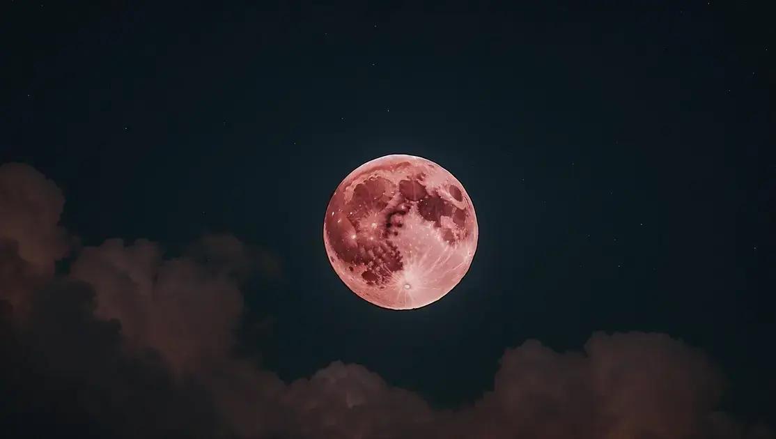 Entenda o significado da Lua Cor-de-Rosa que brilha neste domingo