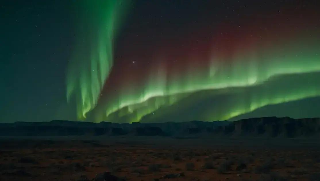 Perseverance da NASA captura primeira aurora boreal em Marte