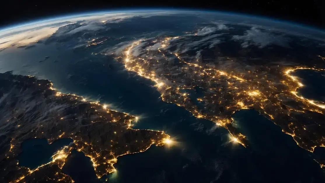 Astronauta revela a impressionante imagem da Terra à noite